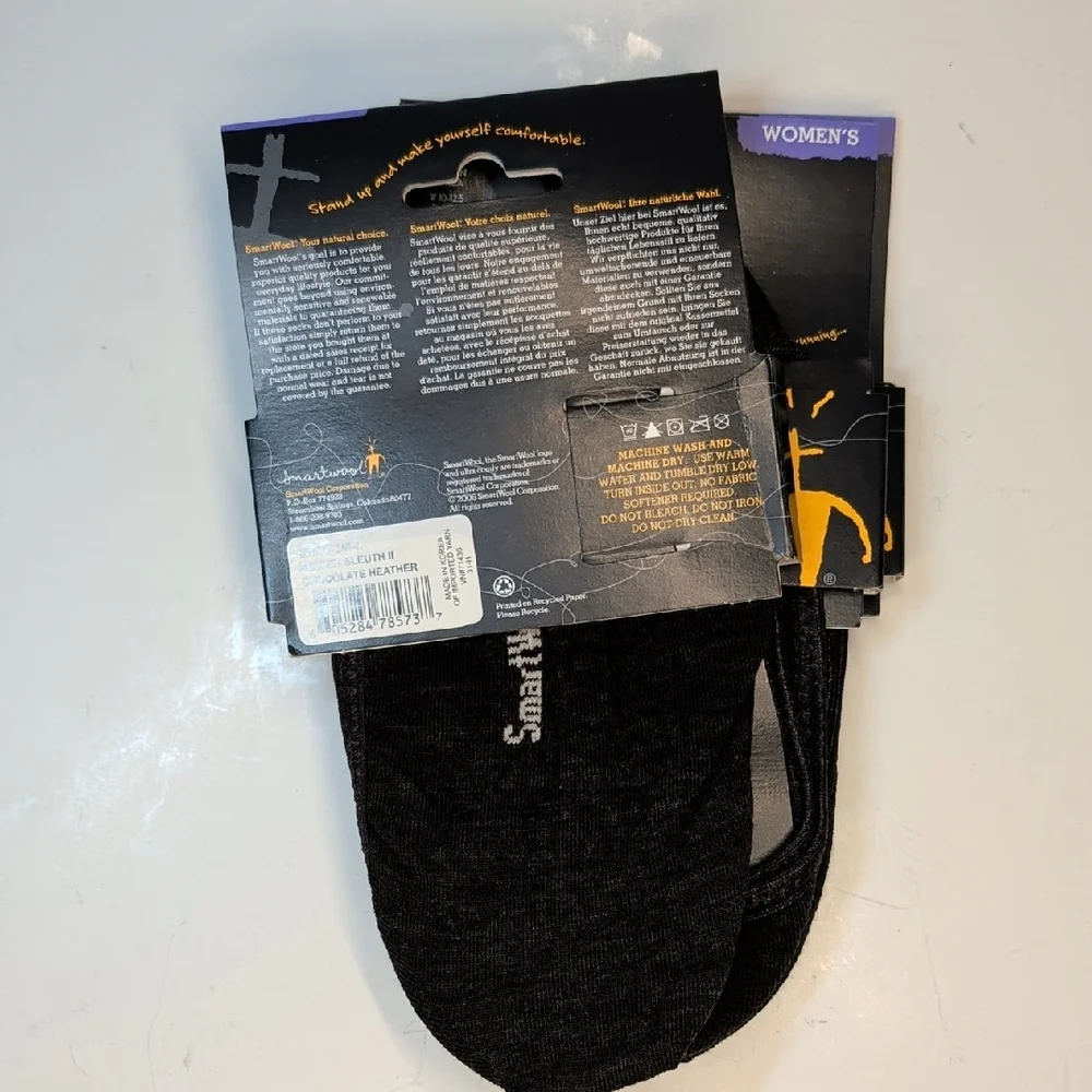 NWT 3-Pair Smartwool Secret Sleuth II No-Show Line Socks Sz Large Choc Brown NEW - Picture 4 of 5